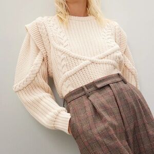 Ronny Kobo Collection Cream Knit Sweater